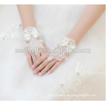 White Hot Sale Noivas Vestido de noiva Luvas de noiva Fingerless Rhinestone Lace Luvas de cetim de noiva